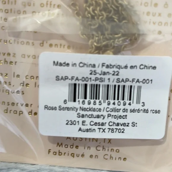 NWT Sanctuary Project Rose Serenity Necklace - Picture 5 of 5